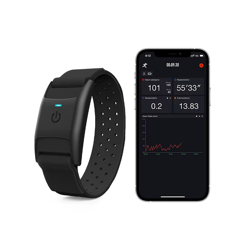 Waterproof Heart Rate Armband Bluetooth 5.0 &ANT IP67 Gym Workout Tracker for Polar Wahoo.